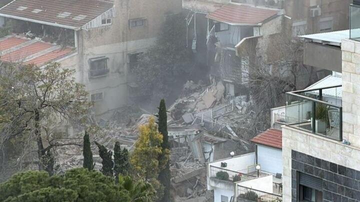 זירת הפגיעה בחיפה