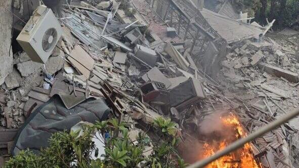 זירת הפגיעה בחיפה