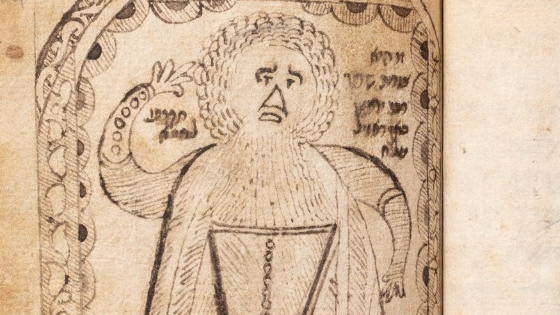 ציור של השד, "שיפוך", בהגדה של פסח שיצר הרב ברוך מיימרן במרוקו