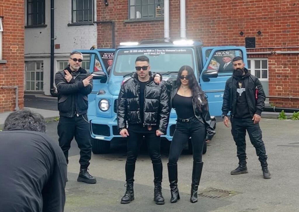 Behind the scenes of Hey Arr Arr, a track by Hamed Fard in which Naz dances (Photo: Naz’s Instagram) Behind the scenes of Hey Arr Arr, a track by Hamed Fard in which Naz dances, which became the first song marking the death of Ali Khamenei