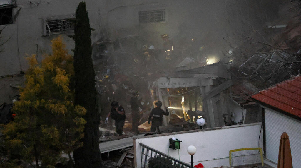 זירת הפגיעה בחיפה