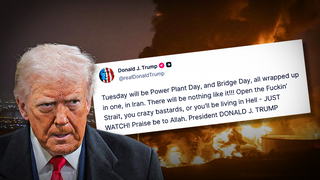 טראמפ מאיים על איראן: "פתחו את המצר המזד**ן!"