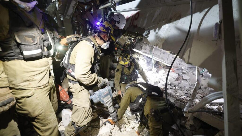 זירת הפגיעה בחיפה