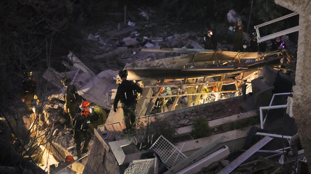 זירת הפגיעה בחיפה