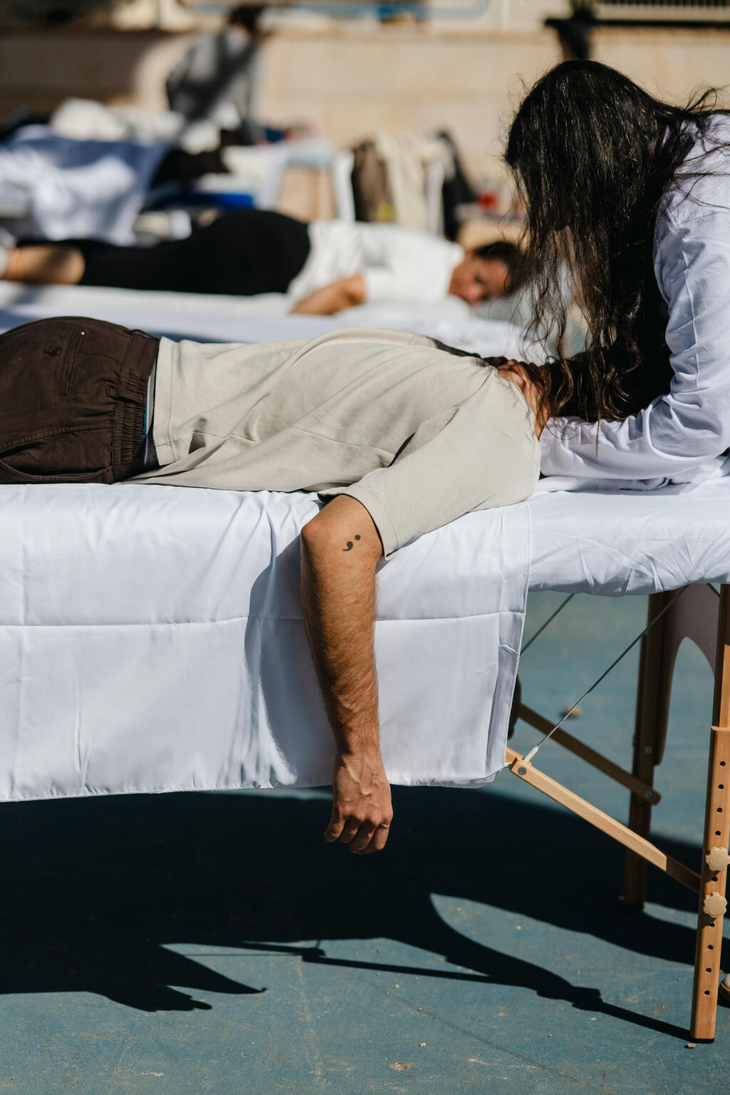 תושבי נתיב העשרה במהלך הפרויקט