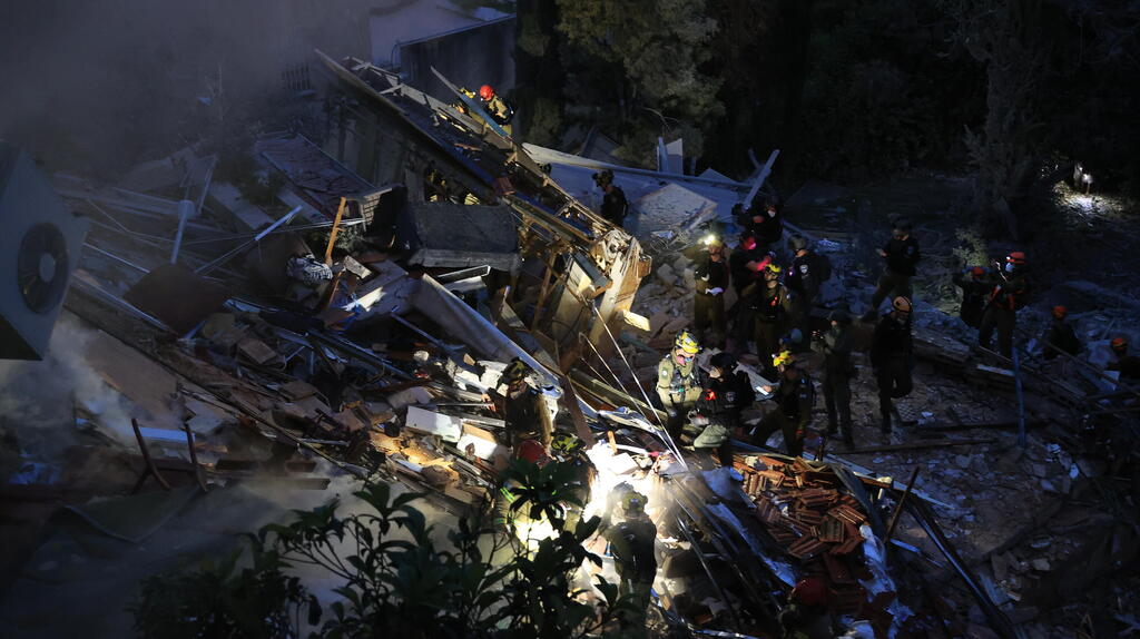 זירת הפגיעה בחיפה