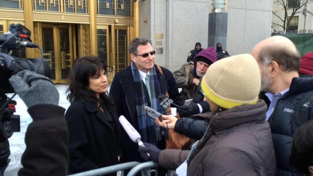 Attorneys Nitsana Darshan-Leitner, left, and Kent Yalowitz outside federal court in New York after a jury verdict in Sokolow v. Palestine Liberation Organization and the Palestinian Authority in 2015 (Photo: Courtesy) Attorneys Nitsana Darshan-Leitner, left, and Kent Yalowitz outside federal court in New York after a jury verdict in Sokolow v. Palestine Liberation Organization and the Palestinian Authority in 2015