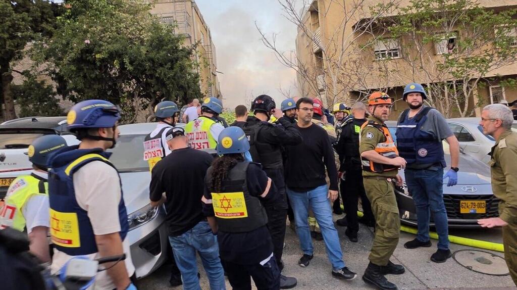 זירת הפגיעה בחיפה