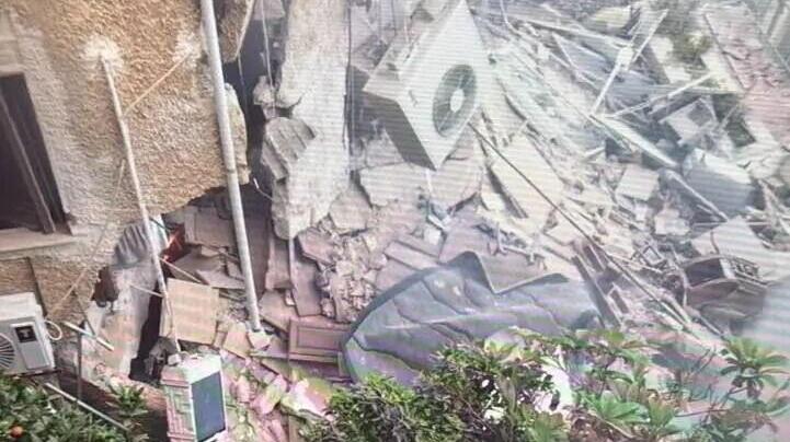 זירת הפגיעה בחיפה