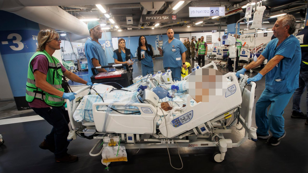 חולים במתחם תת-קרקעי בבית החולים רמב"ם בימי שאגת הארי