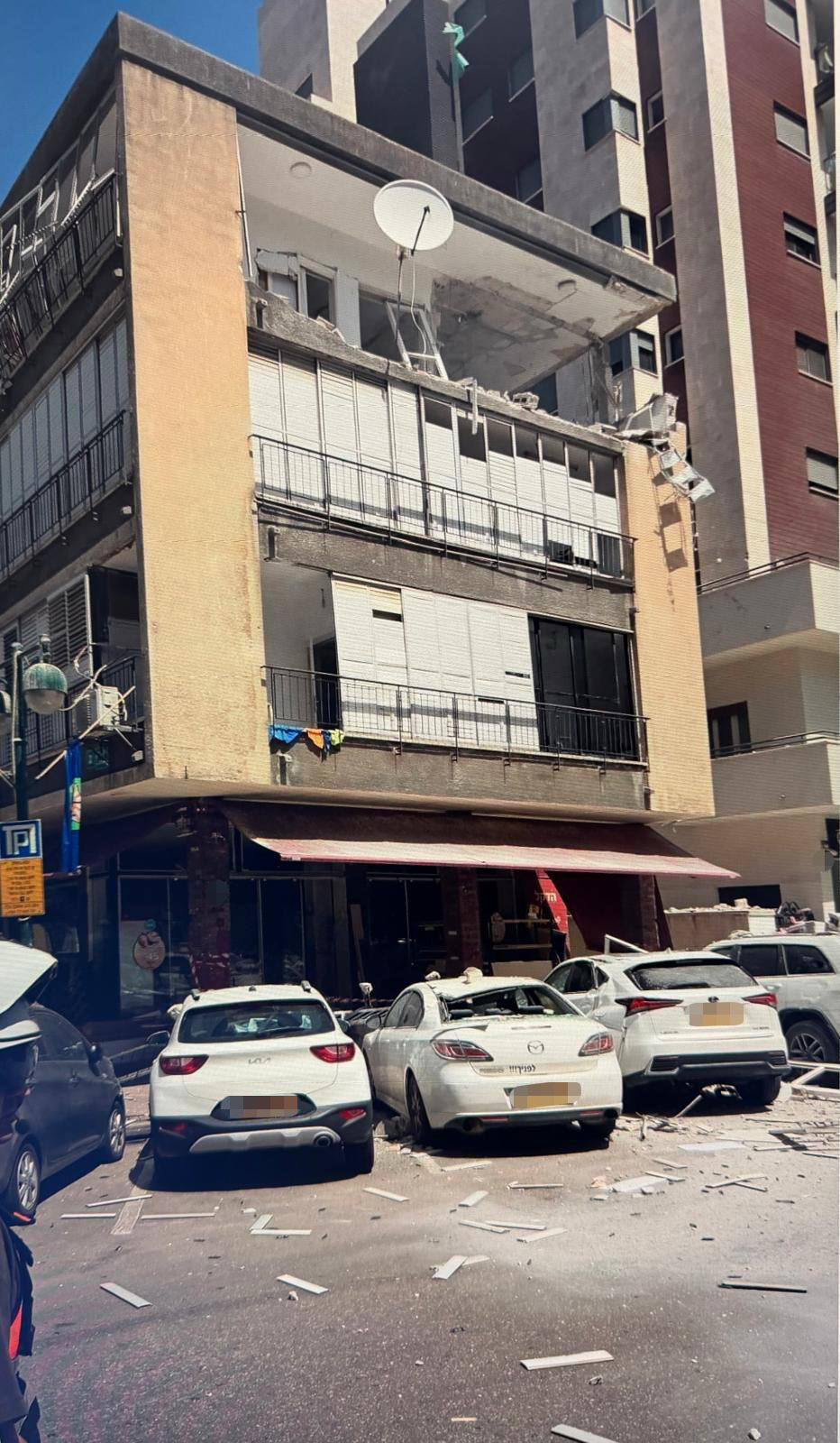 מבנה שנפגע ברמת גן