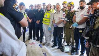 טקס אשכבה לגופות הנעדרים שאותרו בחיפה