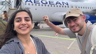 תומר שפירא ושחר עמיאל בדרך לכנס