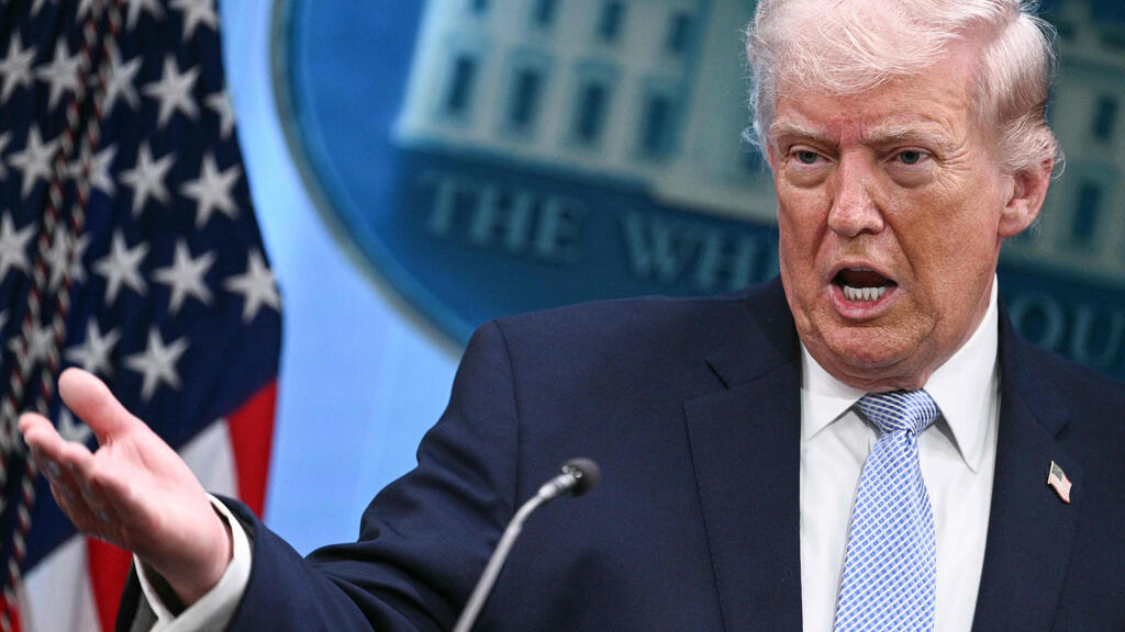 נשיא ארה"ב דונלד טראמפ ב מסיבת עיתונאים על מלחמה עם איראן