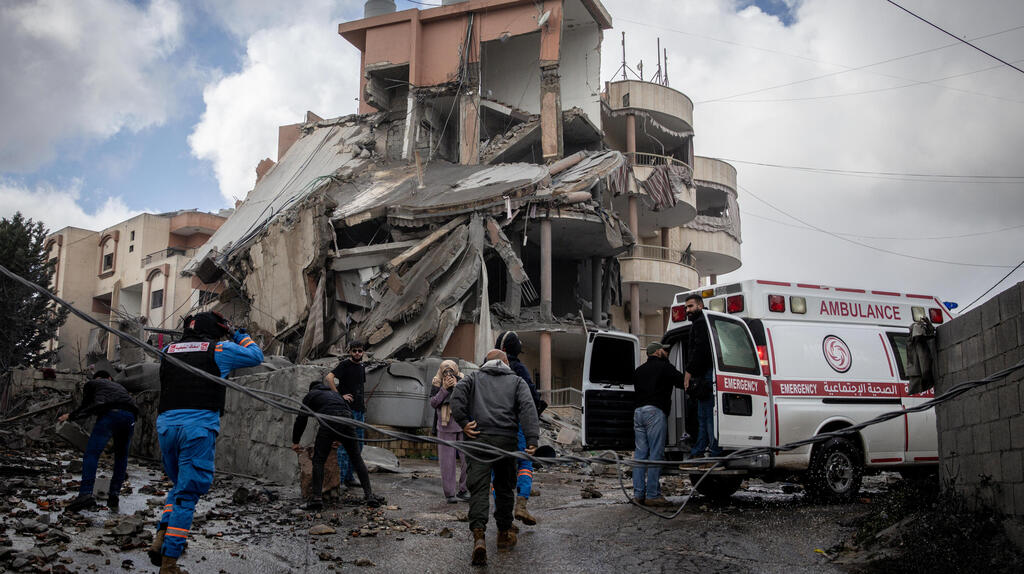 מבנה שהותקף בדרום לבנון