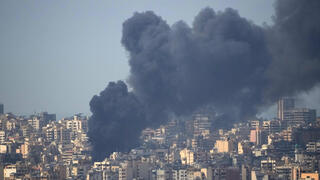ביירות לבנון עשן תקיפות צה"ל