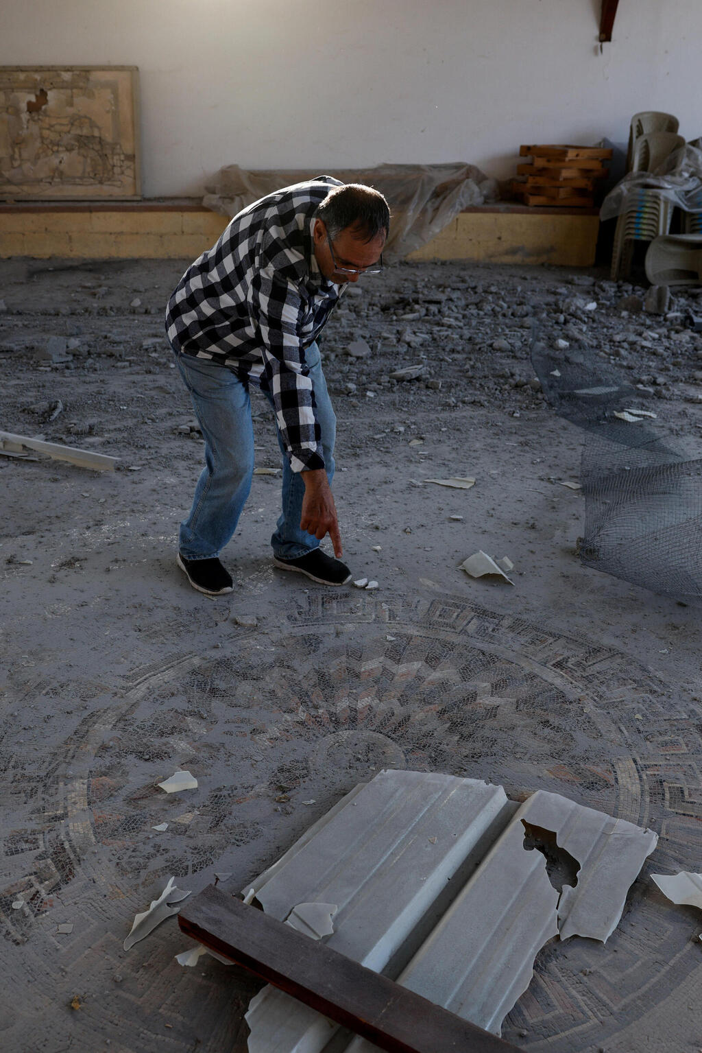 זירת הנפילה באתר הארכאולוגי בנהריה