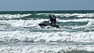 חיפוש אחרי הנעדר בחוף הים בנתניה