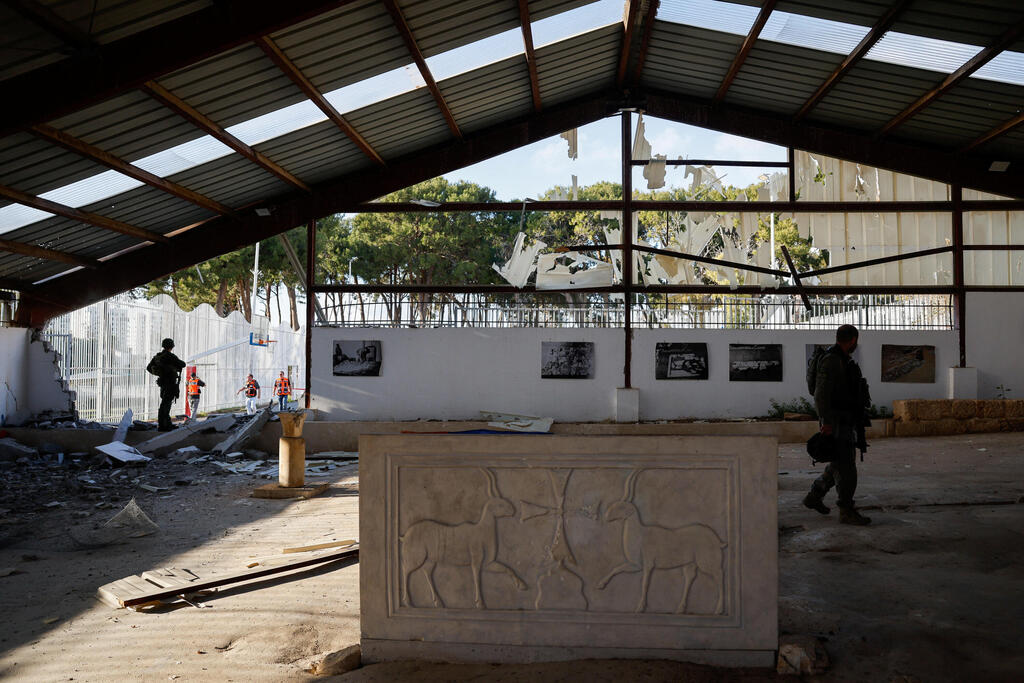 זירת הנפילה באתר הארכאולוגי בנהריה