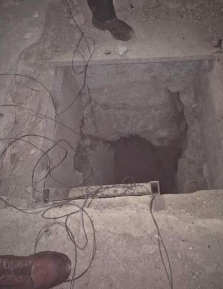 פיר שמוביל לתשתית טרור תת-קרקעית בדרום לבנון