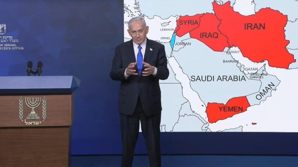 Биньямин Нетаниягу (Фото: ЛААМ) נתניהו בהצהרה לתקשורת