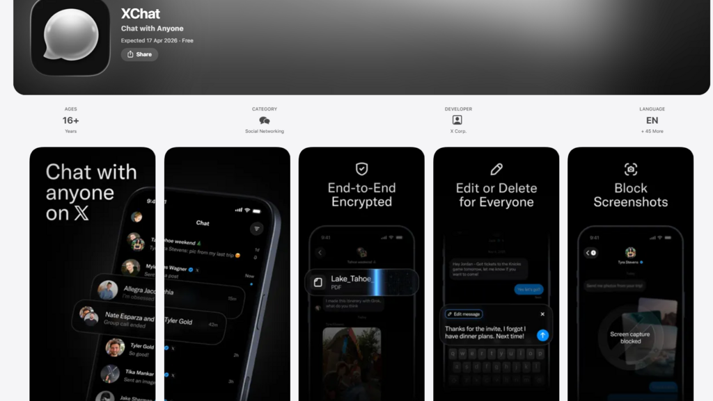 XChat בחנות האפליקציות של אפל
