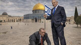 פוסט של שר המורשת עמיחי אליהו ברשת X שבו ארדואן כורע מול נתניהו בהר הבית