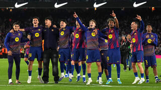 שחקני ברצלונה חוגגים