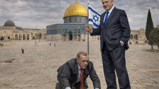 פוסט של שר המורשת עמיחי אליהו ברשת X שבו ארדואן כורע מול נתניהו בהר הבית