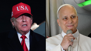 האפיפיור ליאו ה-14 דונלד טראמפ