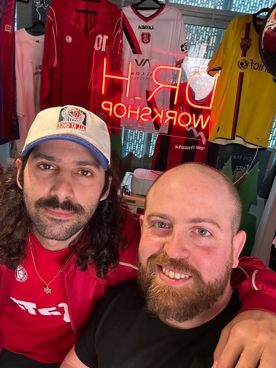 Sahar Haba, left, and People & Collectors podcast host Bar Gindy 