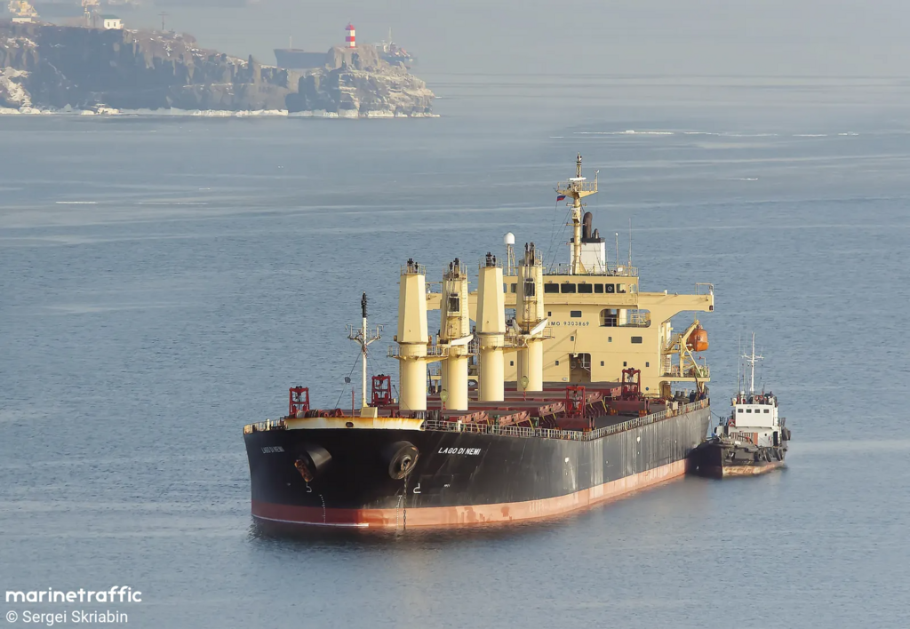 Russian cargo ship ABINSK (Photo: Sergei Skriabin \ Marine Traffic) אוניית המטען הרוסית ABINSK שדווח כי עגנה בחיפה עם חיטה אוקראינית