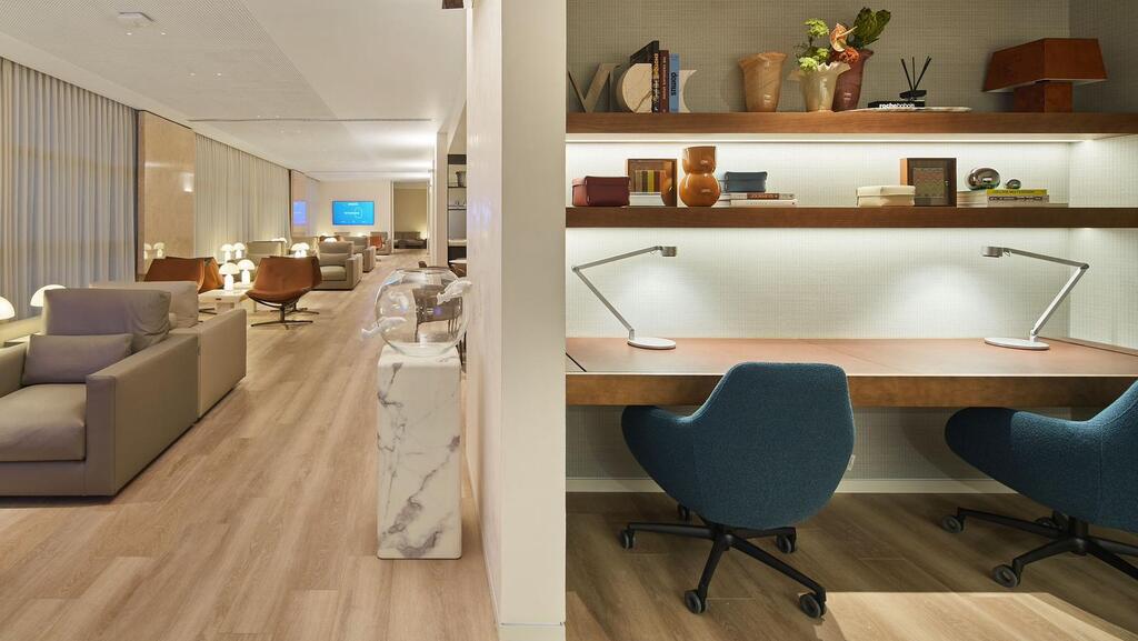 A peek inside El Al's Top Platinum lounge (Photo: Lior Teitler) טרקלין ה-TOP PLATINUM של אל על