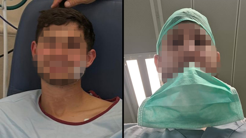 מימין: ד"ר איתי שנפצע בלבנון והחובש איתן שהציל את חייו