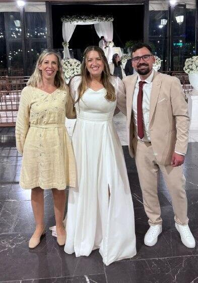     Liel Harel with the couple married last week