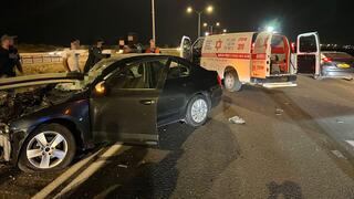 זירת התאונה שבה נהרג צעיר בכביש 6, סמוך למחלף בית קמה