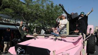 נשים איראניות בכינוס סולדריות למען מוג'תבא חמינאי