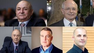 משמאל למעלה בכיוון השעון: יצחק תשובה, מיקי פדרמן, צחי נחמיאס, עידן עופר, ראסל אלוונגר