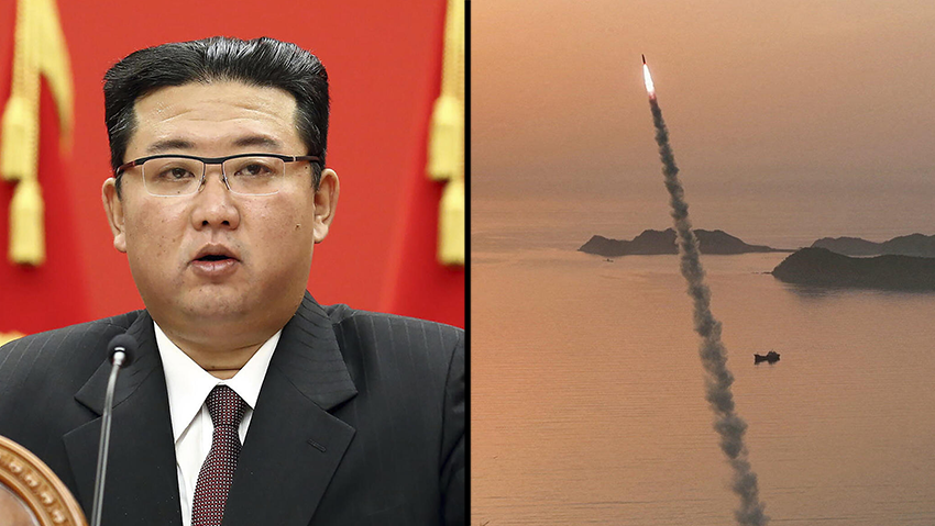 שליט צפון קוריאה קים ג'ונג און מפקח יחד עם בתו ג'ו אאה על ניסוי שיגור טיל בליסטי