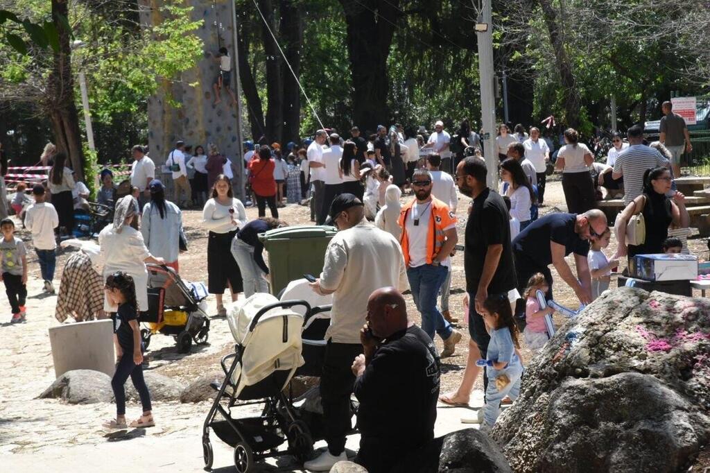 משפחות מבלות ביום העצמאות בקריית שמונה