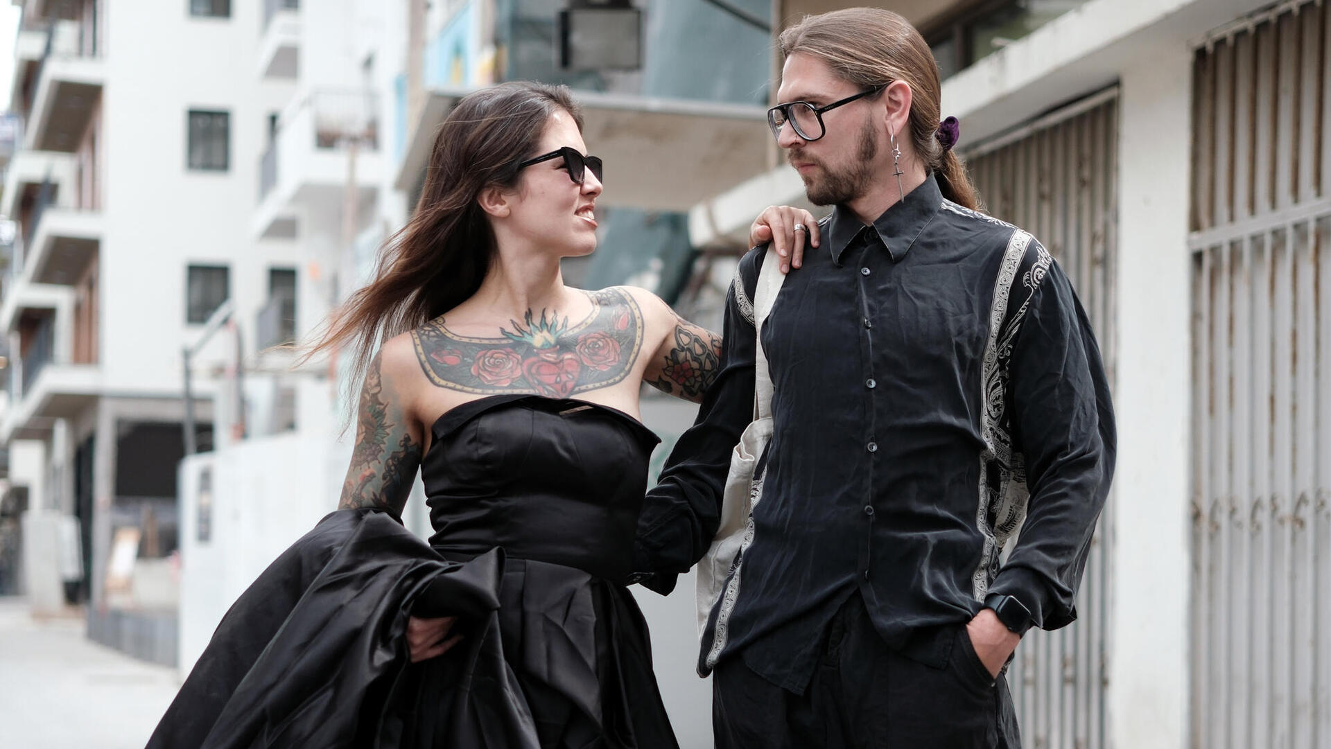 זוג ברחוב העלייה בתל אביב