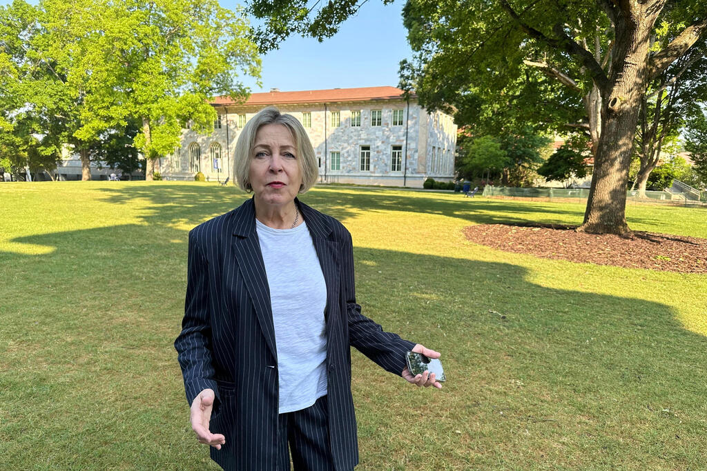 Emory University professor Noelle McAfee talks about her lawsuit against the school over her 2024 arrest at a protest over the Israel-Hamas war 