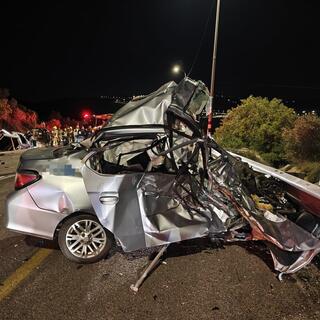 תיעוד מזירת התאונה בשומרון