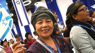 Members of India's Bnei Menashe community arrive as immigrants in Israel 