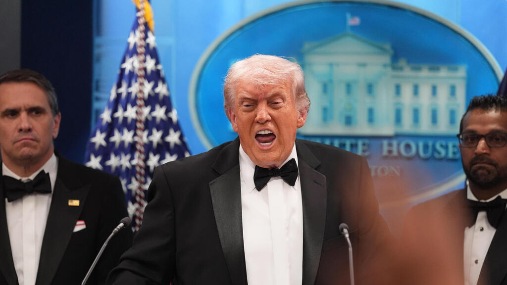 טראמפ במסיבת עיתונאים לאחר הירי בבית הלבן