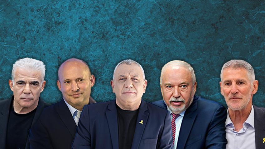 Opposition leaders: Yair Lapid, Naftali Bennett, Avigdor Liberman, Gadi Eisenkot and Yair Golan (Photo: Shalev Shalom, Yair Sagi, Yuval Chen, Alex Kolomoisky) Opposition leaders: Yair Lapid, Naftali Bennett, Avigdor Liberman, Gadi Eisenkot and Yair Golan