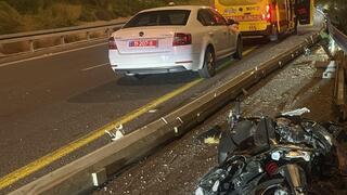 זירת התאונה בכביש 77
