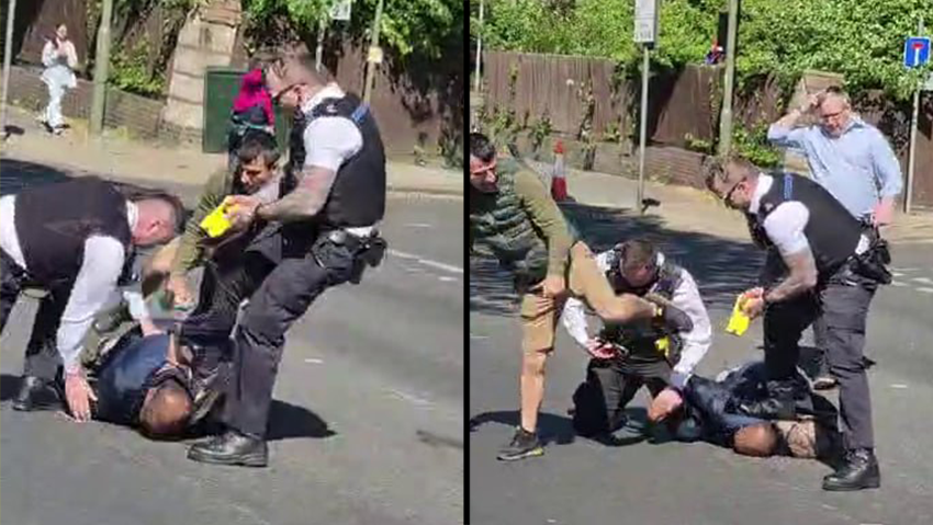 תיעוד: רגעי הנטרול והמעצר של המחבל שדקר שני יהודים מחוץ לבית כנסת בלונדון