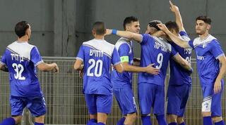 שחקני קריית שמונה חוגגים