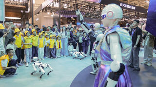   Robots at an exhibition in China 